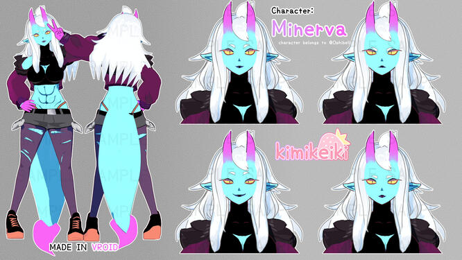 Model and Ref Sheet for @partydemoness