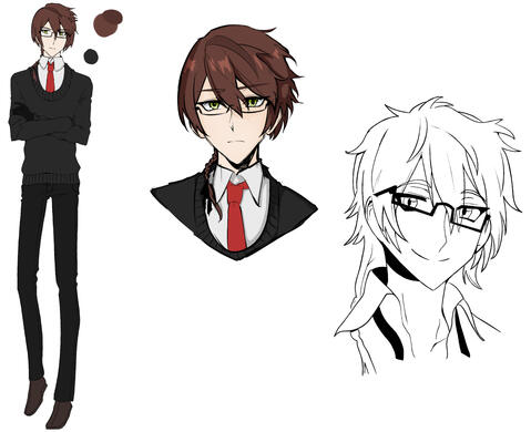 Male design with art by fedorakero